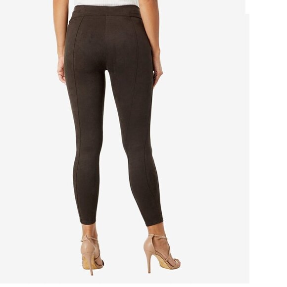 SPANX | Faux Suede Leggings Chocolate Brown Small Petite - Picture 2 of 14